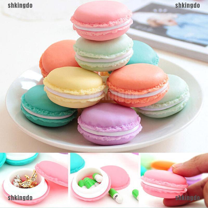 Hộp đựng trang sức hình chiếc bánh Macaron màu sắc dễ thương