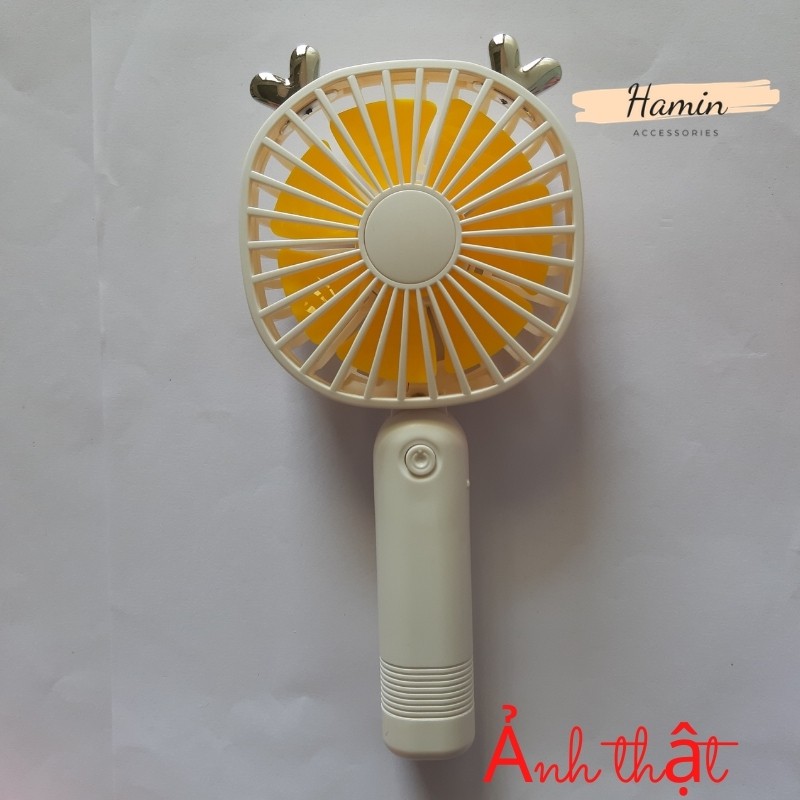 Quạt Mini Cầm Tay Tích Điện Folding Fan V35 có đèn