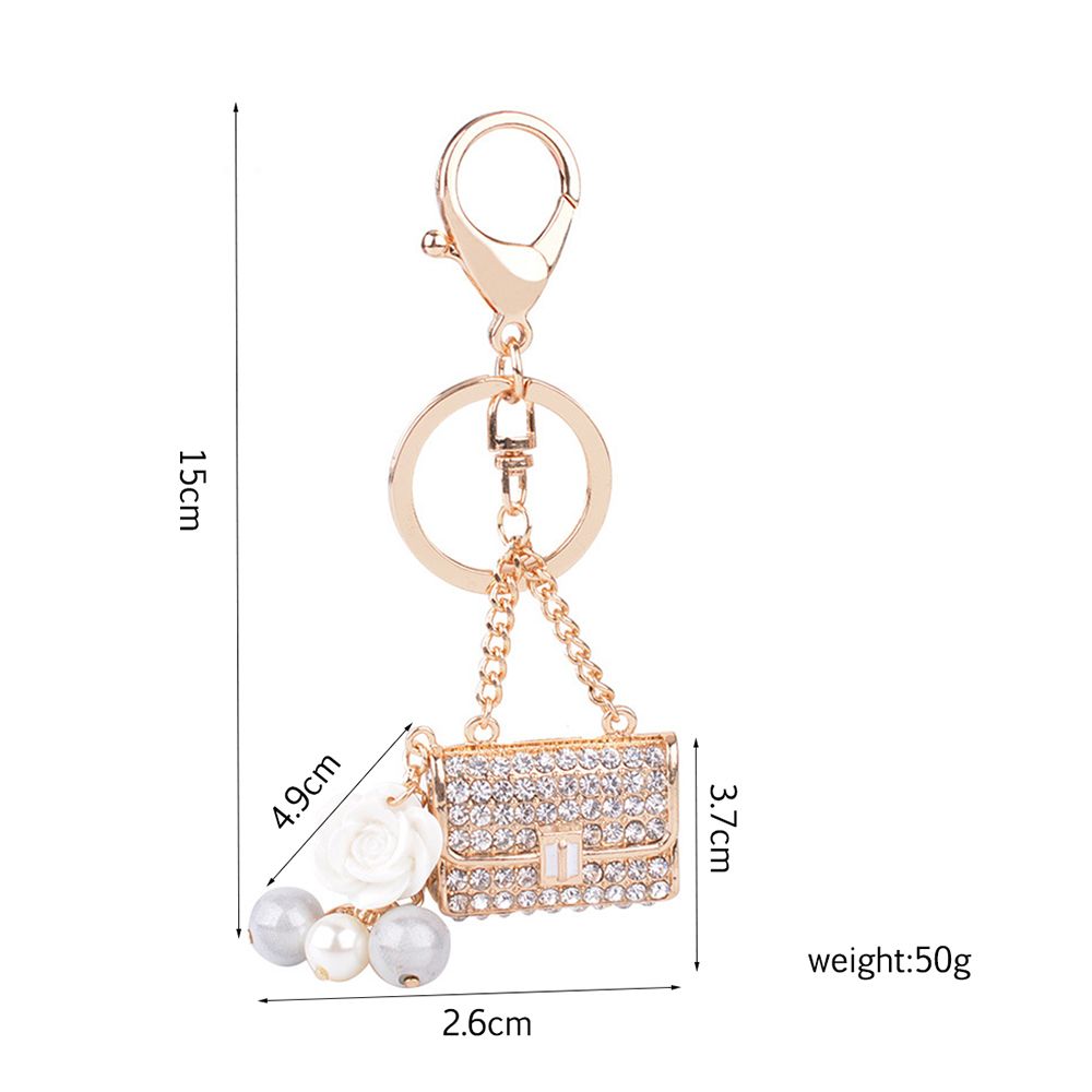 Móc khóa hợp kim đính đá nhiều màu sắc lấp lánh 15cm
