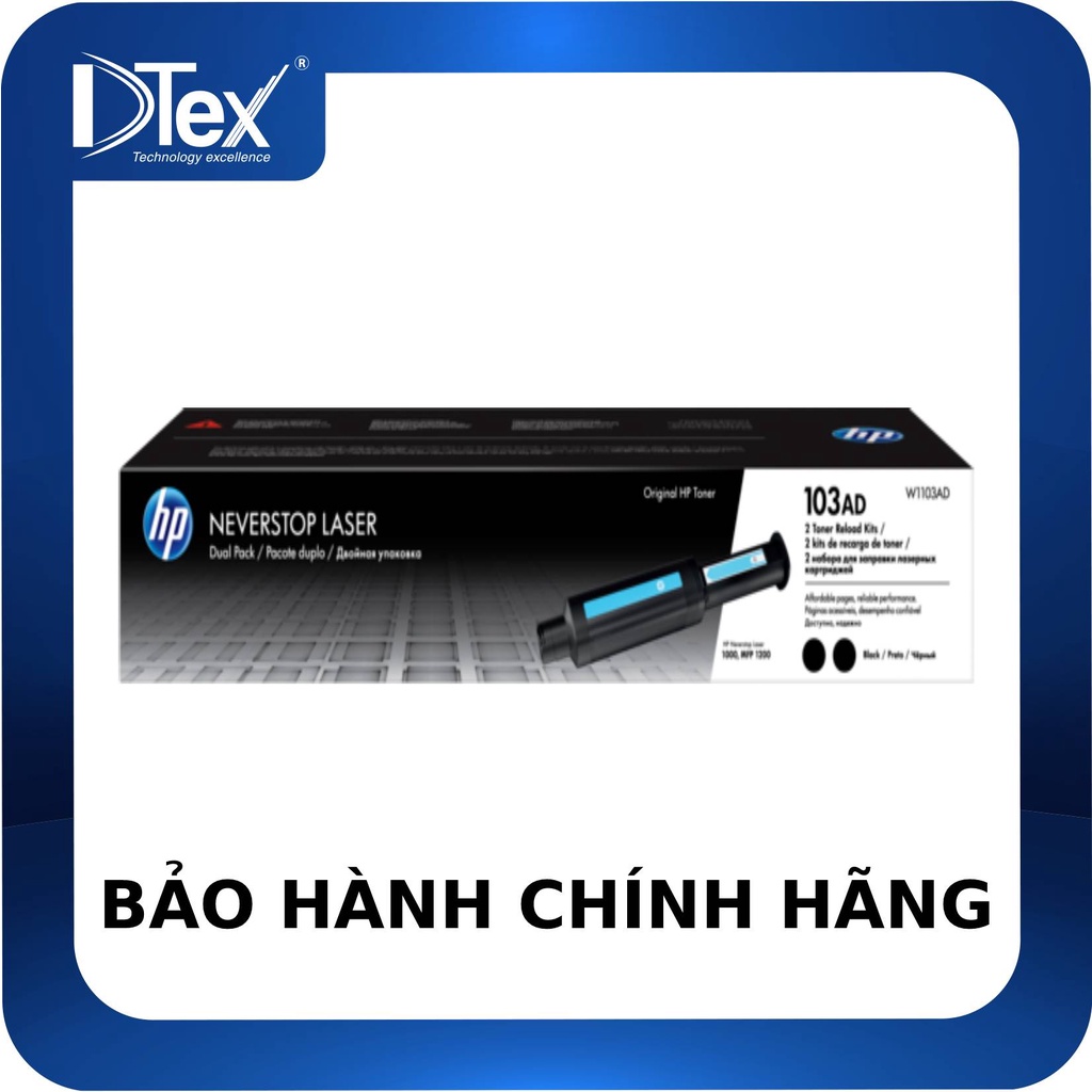 MỰC IN HP 103AD DUAL PACK BLACK ORIGINAL (W1103AD) - HÀNG CHÍNH HÃNG