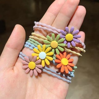 SET 4 DÂY CỘT TÓC HOA CÚC DỄ THƯƠNG, CHUN CỘT TÓC HOA CÚC HÀN QUỐC