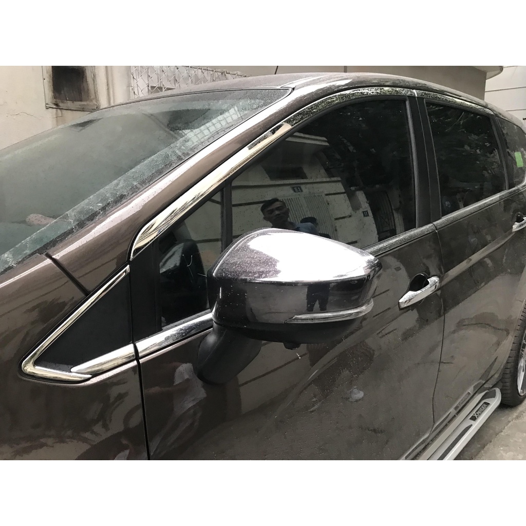 Nẹp chân kính cong kính Xpander 2018 - 2021 inox cao cấp