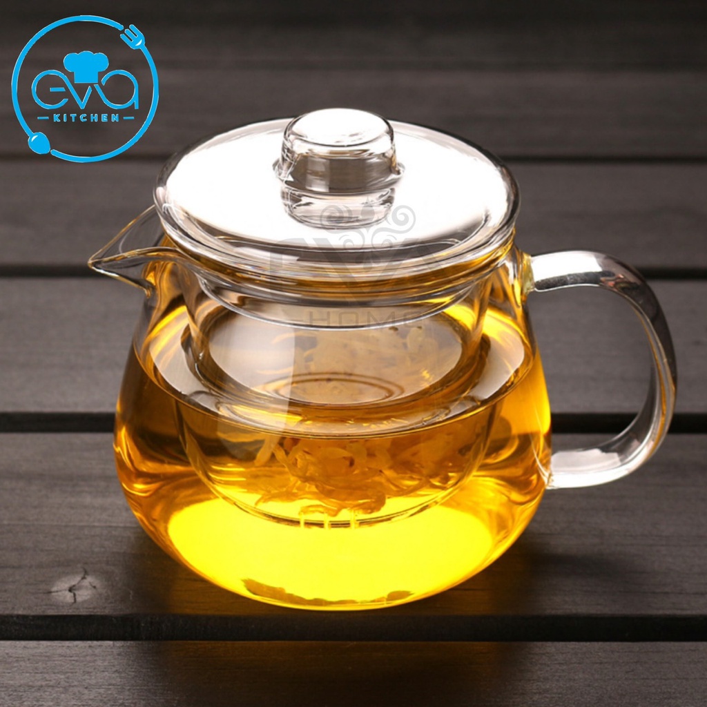 Bình Lọc Trà Thuỷ Tinh / Bình Pha Trà Kèm Lõi Lọc Thuỷ Tinh Chịu Nhiệt Cao Cấp Duck Bill Teapot 550 ML