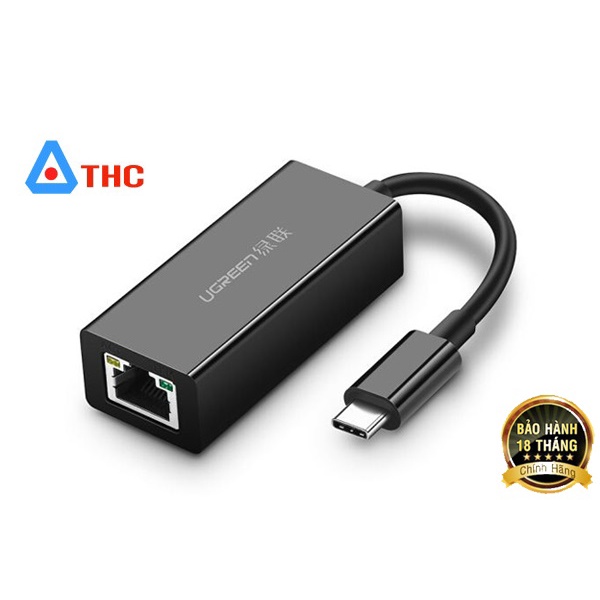 Cáp USB Type C To Lan 10/100 Mbps Ethernet Adapter Ugreen UG-30287CHÍNH HÃNG BẢO HÀNH 18 THÁNG