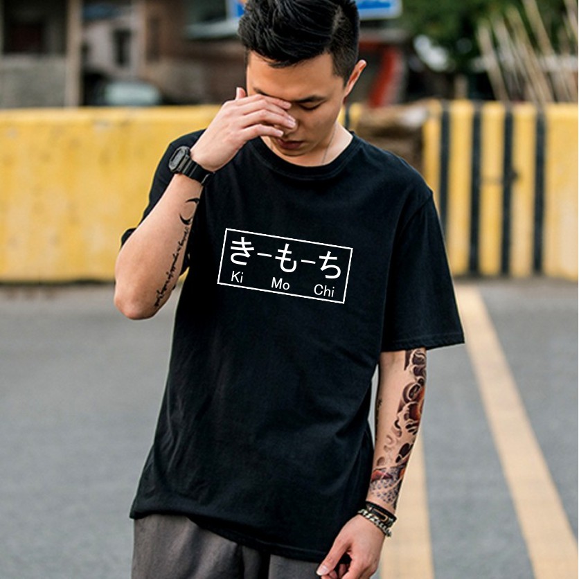 FREESHIP EXTRA Áo Thun Hàn Quốc Unisex Màu Đen Kim Mo Chi tay lỡ nam nữ form rộng - áo phông rộng oversize