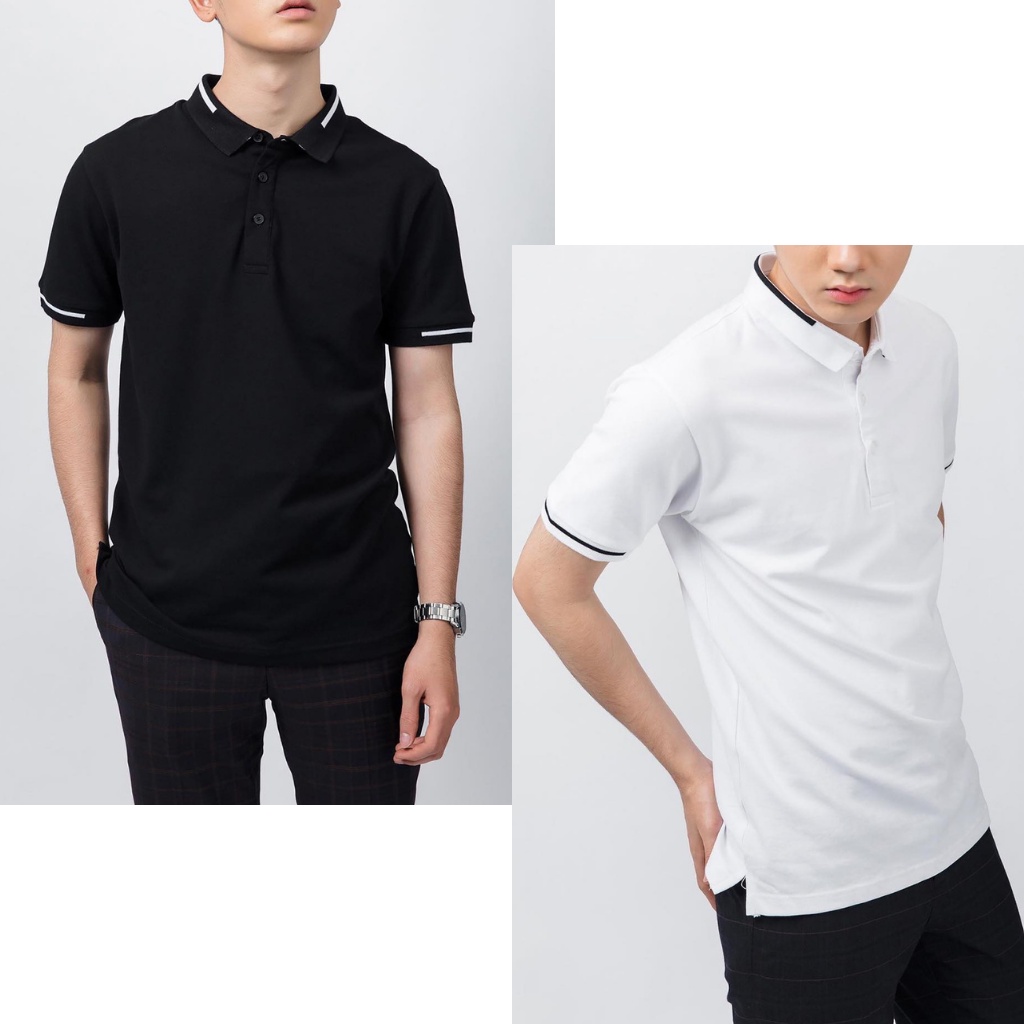[7 Màu] Áo Thun Polo Nam Cổ Mix Viền - Áo Phông Polo Nam Chính Hãng Vải Thoáng Mát Chất Liệu Cao Cấp - PLMH02 - Gusta