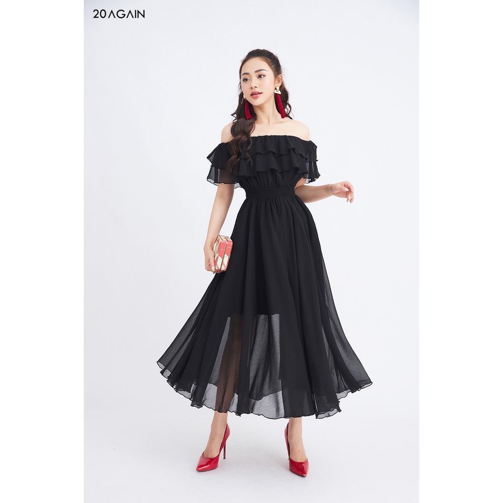 Đầm dài maxi nhún eo 20AGAIN DMC0081