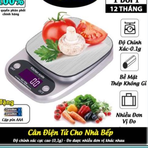 Cân Điện Tử Mini 10kg/1g Chính Xác Cao, Cân thực phẩm nhà bếp tiện dụng CAM KÊT HÀNG LOẠI l