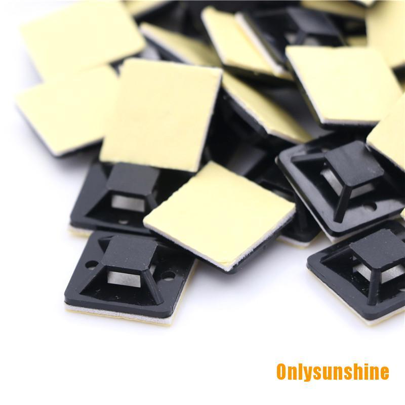 Set 100 Dây Giữ Cố Định Dây Cáp Tự Dính 20x20 X 6mm