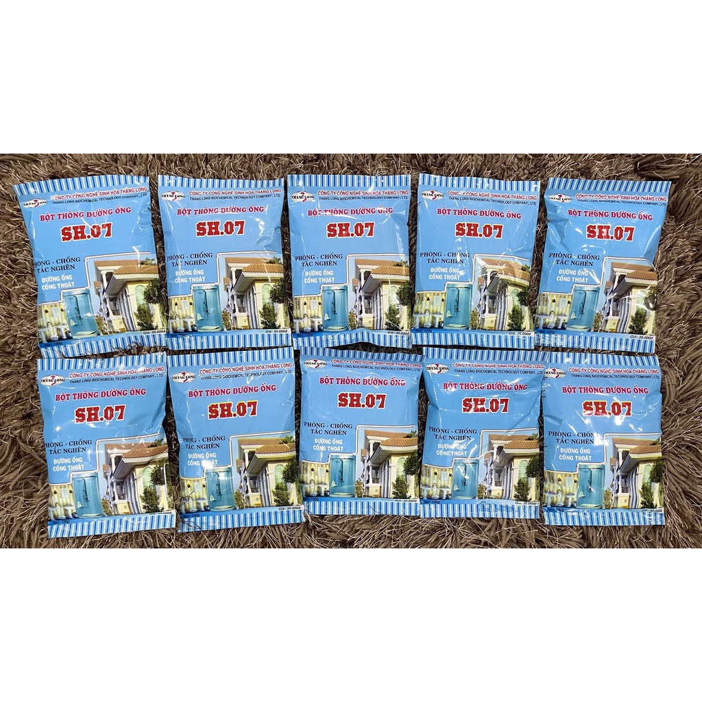[ SỈ 10 GÓI ] Bột Thông cống SH07 - Thông tắc Bồn cầu, bồn rửa mặt, cống - Không hiệu quả hoàn tiền - Hàng CHÍNH HÃNG