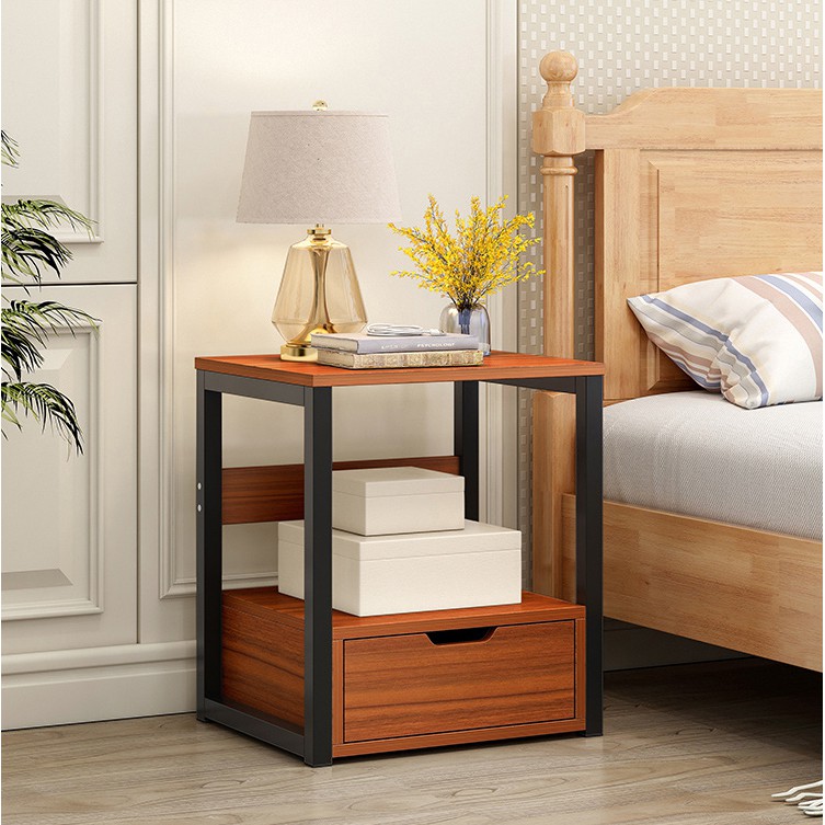 Bàn/táp đầu giường khung thép 1 ngăn kéo_RE0311