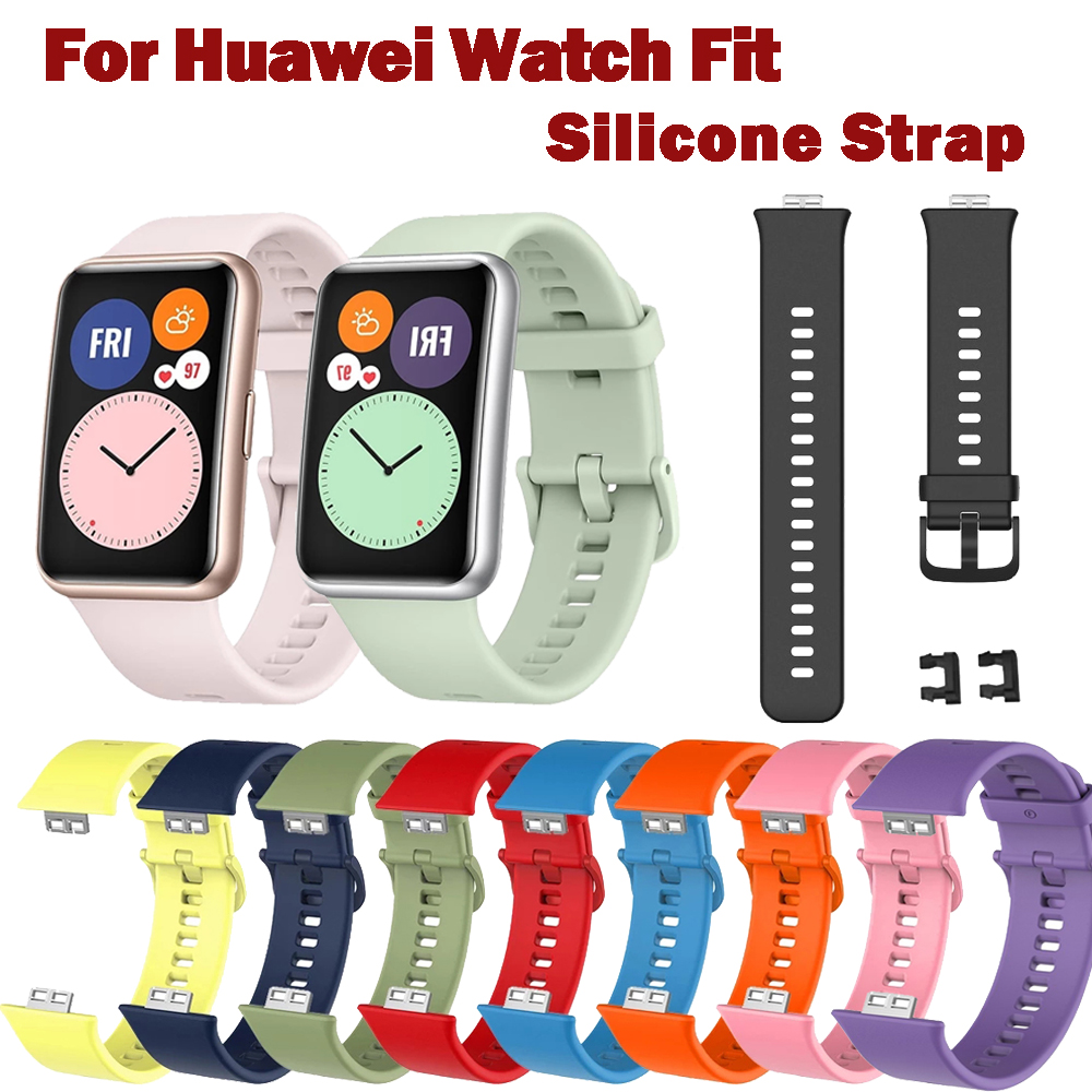 huawei band 6 Dây đeo cao su cho đồng hồ thông minh Huawei Band 6 Watch Fit