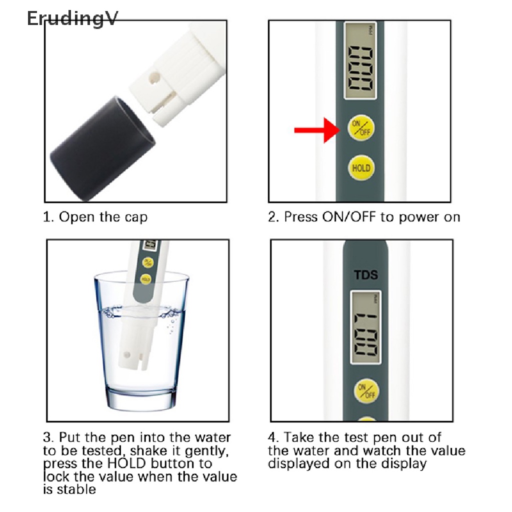 Bút thử PH kỹ thuật số 0.01 Tds Ec PH 0-14 PH thiết kế chuyên dụng chất lượng cao