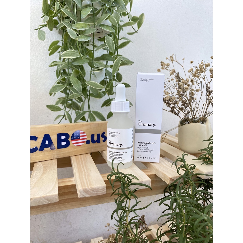 Tinh Chất Serum Niacinamide 10% + Zinc 1% The Ordinary CABOUS121 Cân Bằng Bã Nhờn Sáng Da Thu Nhỏ Lỗ Chân Lông