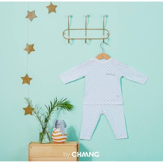 Bộ quần áo cổ thuyền chấm trắng CHAANG