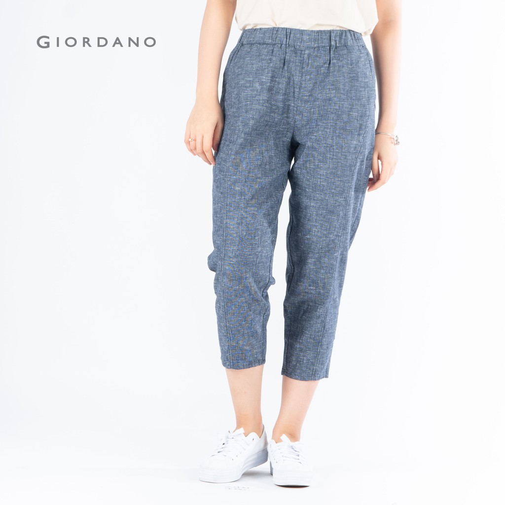 Quần tây lửng Linen Nữ Giordano 05420228