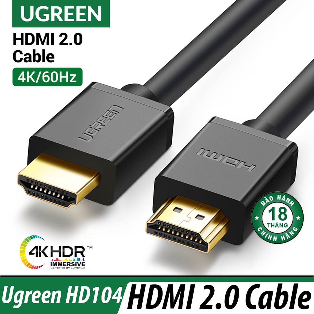 Cáp HDMI Chính Hãng UGreen HD104- Support 4K*60Hz- Dài Max 100M