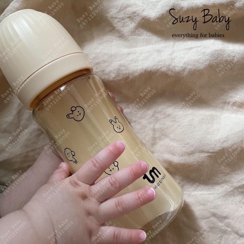 [ TÁCH SET] Bình sữa thỏ Tovi Moly Hàn Quốc, bình sữa Dot to Dot họa tiết thỏ 180ml 280ml