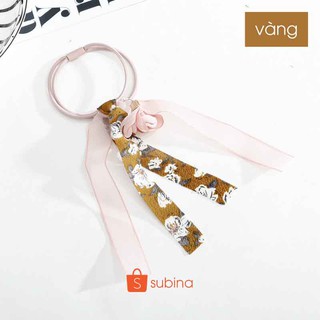 TZH7692 - Cột tóc hoa hồng dây voan lụa