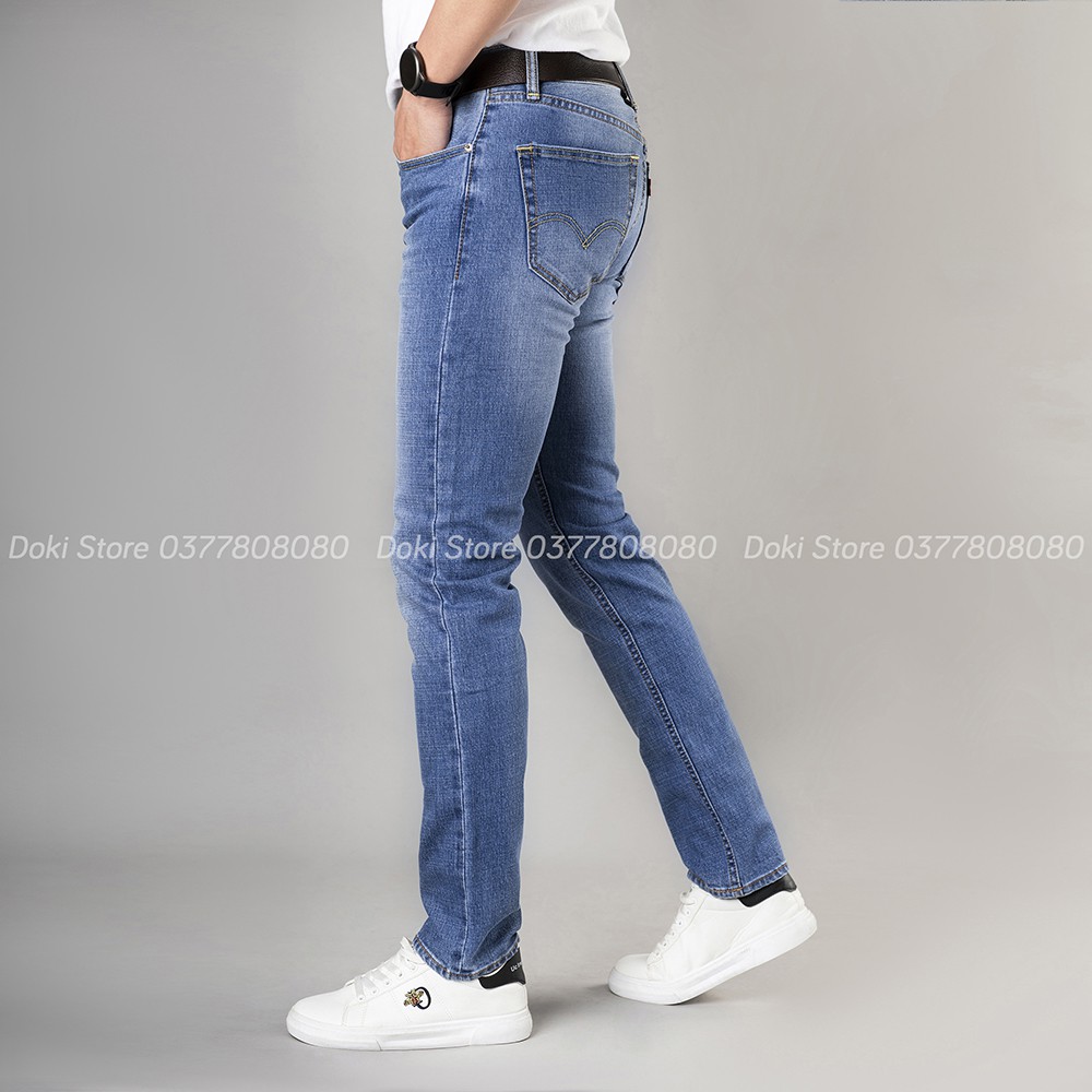 [Tặng đôi tất] Quần Jean Nam Cao Cấp 3 Màu Xanh Đẹp, Quần Bò Nam Chất Vải Co Giãn Thoải Mái, DOKI | BigBuy360 - bigbuy360.vn