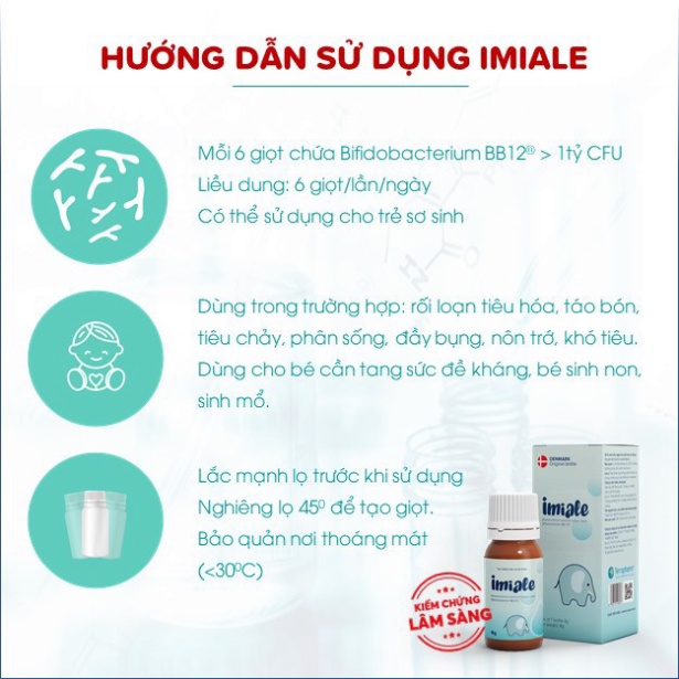 Men vi sinh IMIALE - Hỗ trợ trẻ rối loạn tiêu hóa, táo bón, biếng ăn và tăng cường đề kháng ch