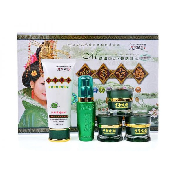 Bộ mỹ phẩm hoàng cung Danxuenilan xanh 5in1 - trắng da sạch mụn, nám, tàn nhang