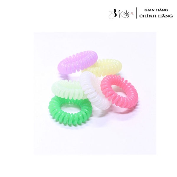 Sét 9 Buộc Tóc Lò Xò BB Kids Màu Sắc Đáng Yêu Cho Bé