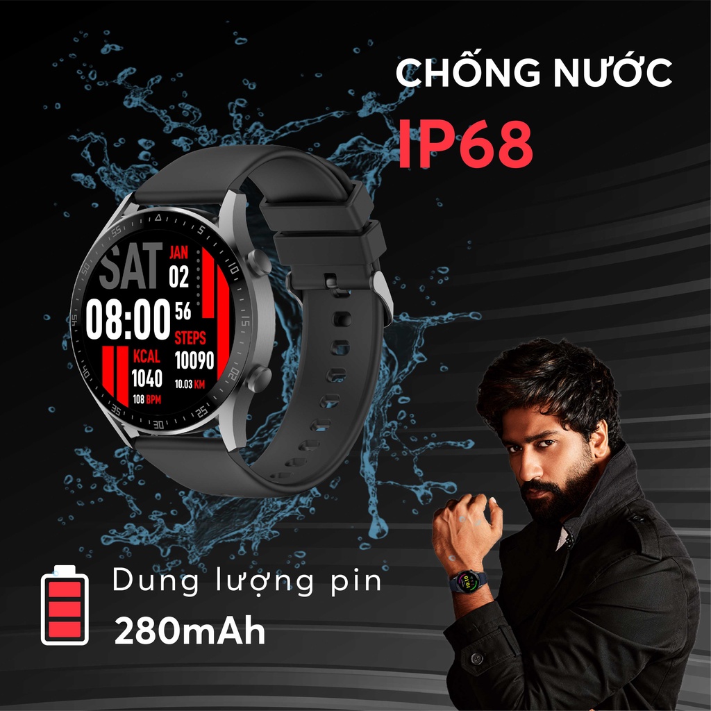 Đồng hồ thông minh FireBoltt Talk 2 - Hãng phân phối chính thức | Nghe gọi | SP02 | Đo nhịp tim bước chân | Vỏ kim loại