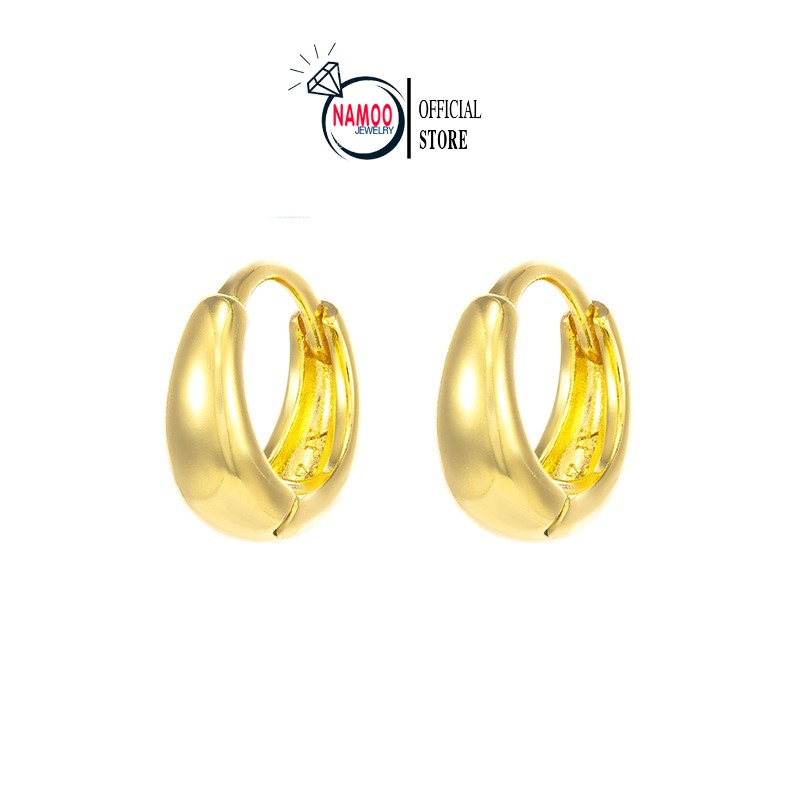 [Mã FAMARAL2 giảm 10K đơn 50K]Bông Tai Vàng Xi Kim 24k, Hoa Tai Nữ Sát Tai Cao Cấp T201 Namoo Jewelry