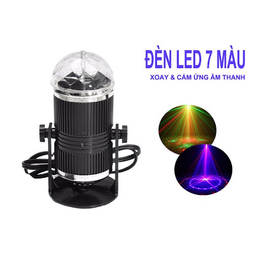 ⚡NOW SHIP 1H⚡ Đèn LED xoay 7 màu hình trụ vũ trường - Đèn LED xoay 7 màu
