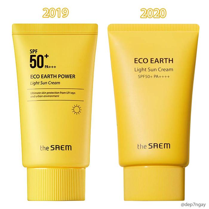 Kem Chống Nắng Cho Da Dầu, Da Hỗn Hợp Thiên Dầu The Saem Eco Earth Power Sun Cream 50ml Mẫu mới