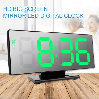 LED digital clock multi-function mirror snooze display time night LCD table lamp desktop Ⓡ