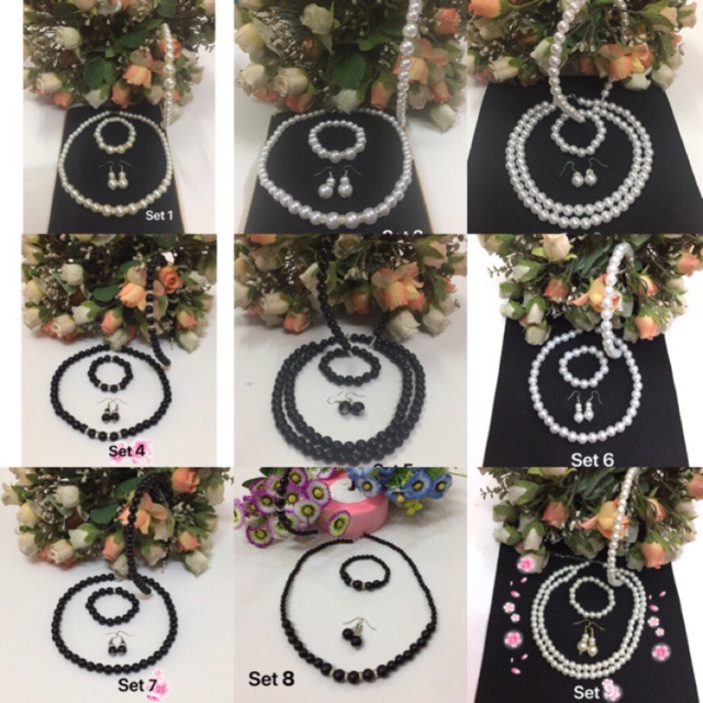 Bộ trang sức ngọc trai handmade