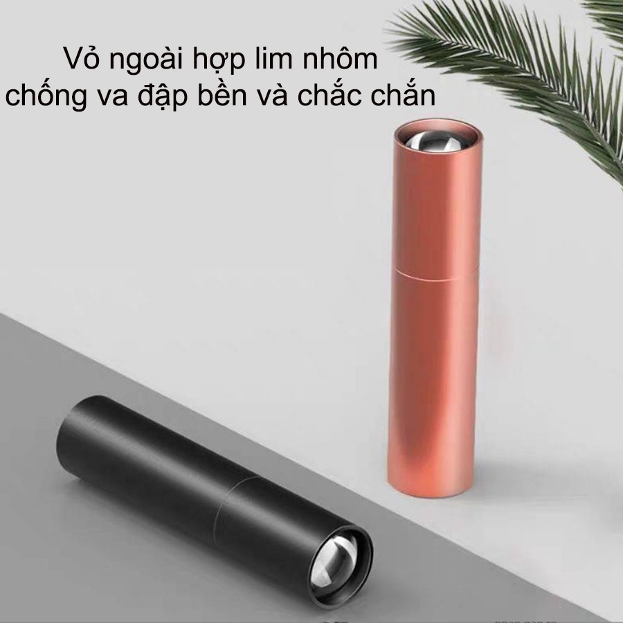 Đèn rọi siêu sáng công suất cao, Đèn pin siêu sáng chiếu xa 300m siêu nhỏ gọn chỉ còn 9cm