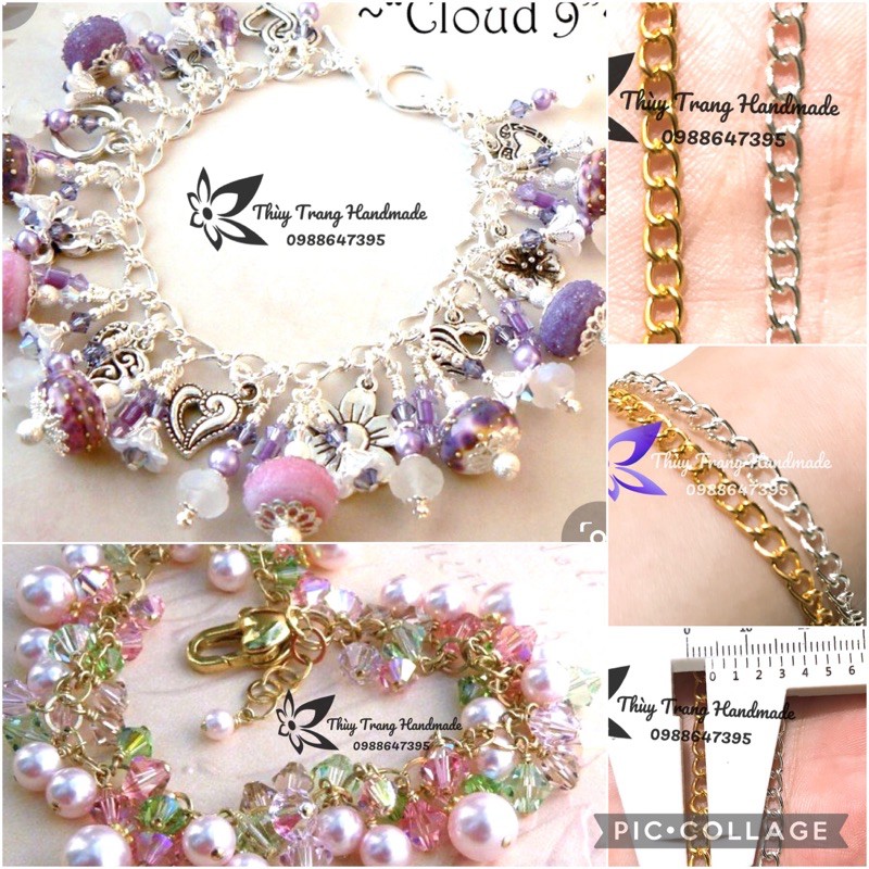 50cm dây xích size 2.5mm, 3.5mm làm trang sức handmade