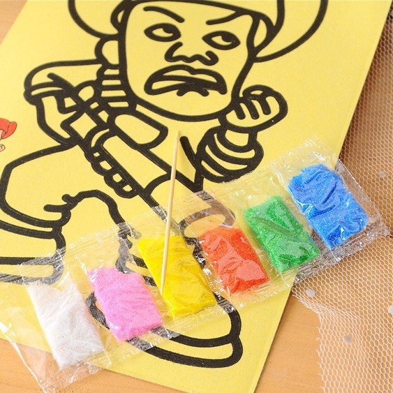 [QUÀ TẶNG] Tranh cát nhiều màu cho bé sáng tạo Size 11x8cm