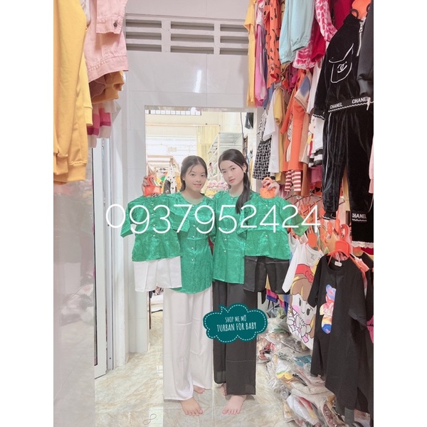 SET ÁO BÀ BA CƯNG XỈU CHO MẸ VÀ BÉ(ib shop chọn màu quần)