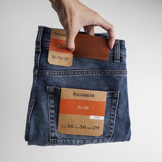 Quần Jean Nam Pullbear dư xịn onweb(form slimfit,chất vải co giãn,ống quần 15-18cm)