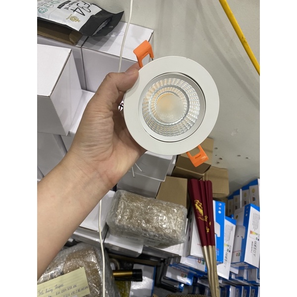 Đèn âm trần mắt cob 10w phi 90 ánh sáng trăng, vàng và trung tính