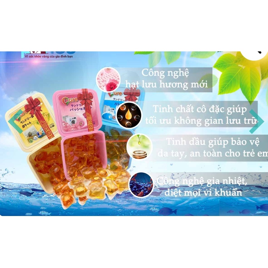 Viên Giặt Tinh Dầu 3D Cao Cấp Care - Thơm Lâu Cả Tuần, Dùng Cho Máy Giặt và Giặt Tay
