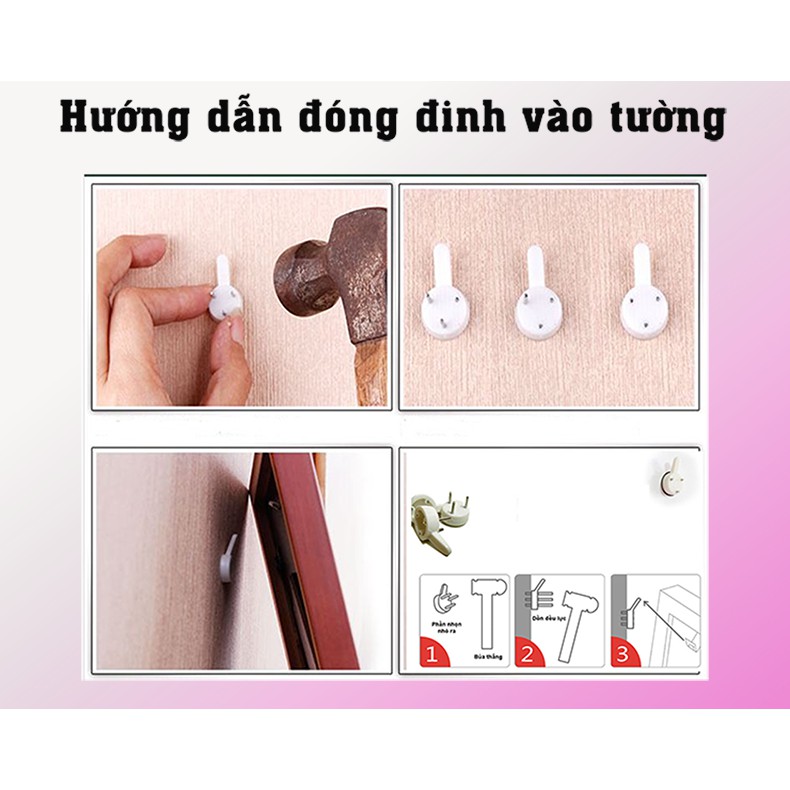 Combo 5-100 Đinh 3 Chân Treo Tranh, Đinh Treo Đồ Vật Không Cần Khoan Đục Tường