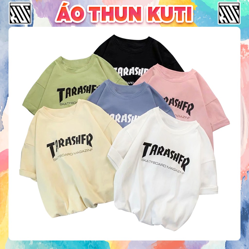 Áo Thun Tay Lỡ TARASHFR Unisex Kuti Basic Tee Phông Trơn Nam Nữ Form Rộng Oversize 3 Màu Phong Cách Ulzzang Hàn Quốc