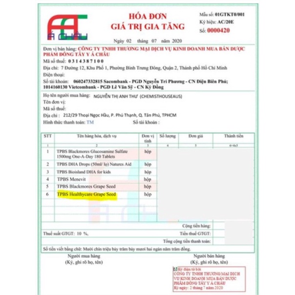 Healthy Care Grape Seed 58000mg - 200 viên 💙 Chemist Warehouse - Úc