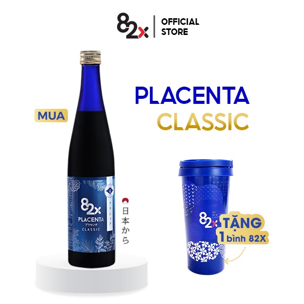 Nước Uống Đẹp Da Đến Từ Nhật Bảnv 82x Sakura Collagen & Placenta  chai 500ml