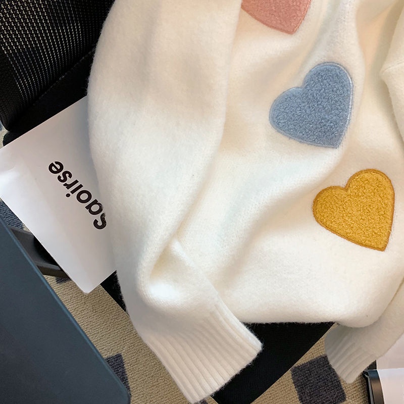 Áo Sweater Dệt Kim Mềm Phối Màu Tương Phản Thời Trang Thu Đông Cho Nữ