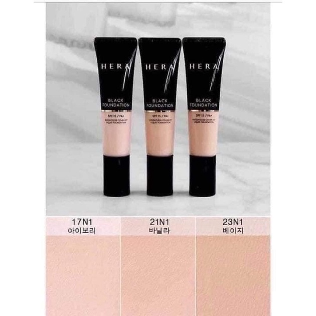 Tuýp 10ml - KEM NỀN HERA BLACK FOUNDATION SPF 15 PA+