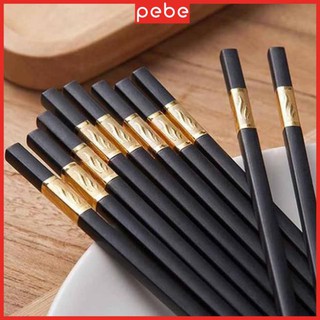 Bộ 10 đôi đũa hợp kim mạ vàng hàn quốc