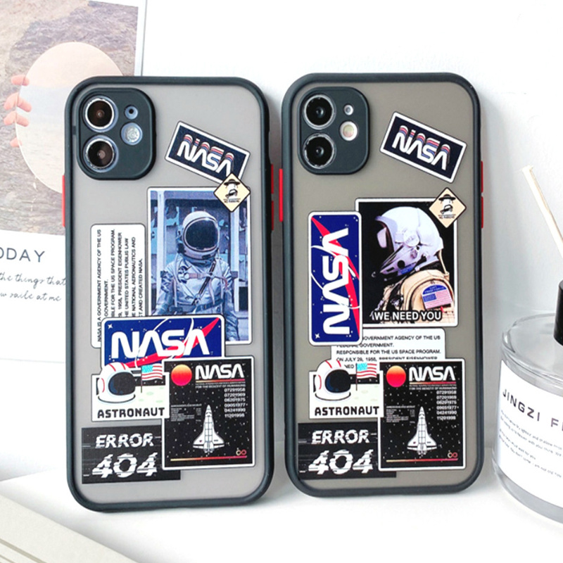 NASA ốp điện thoại Phong Cách Vũ Trụ Cho Iphone 12 11 Pro Max X Xs Max Xr 8 7 Plus Se