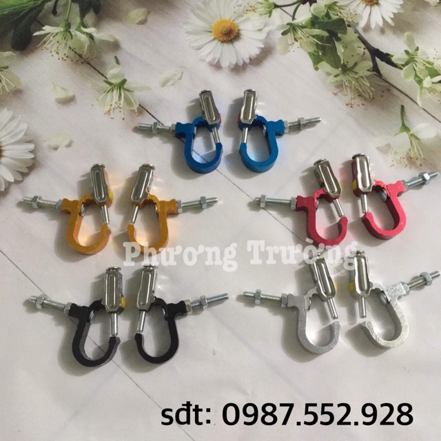 Móc bấm treo đồ xe máy