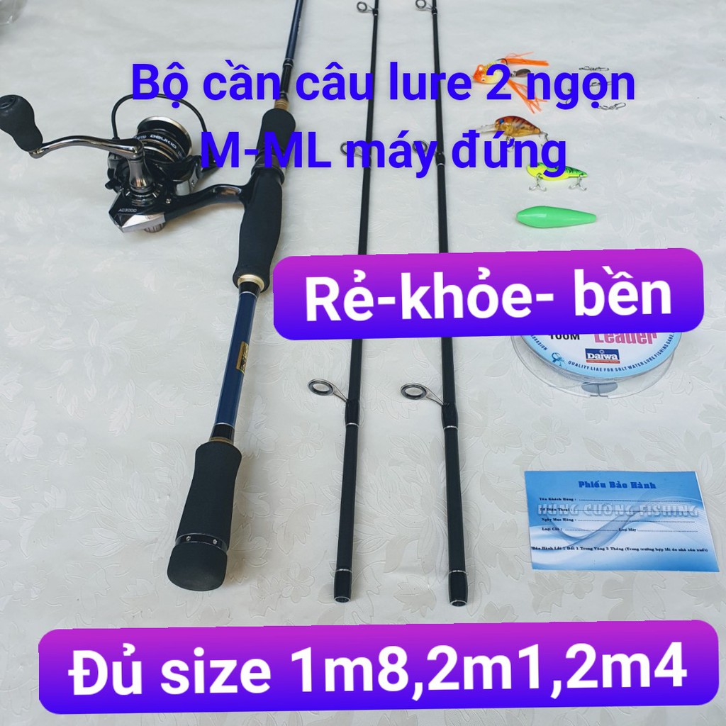 [xả xả hàng] Bộ Cần Câu Lure Máy Đứng 2 Ngọn Fishing Of Catch 🔰Hàng Chất Lượng- Gía Siêu Rẻ🔰Bộ Cần Lure Máy Đứng